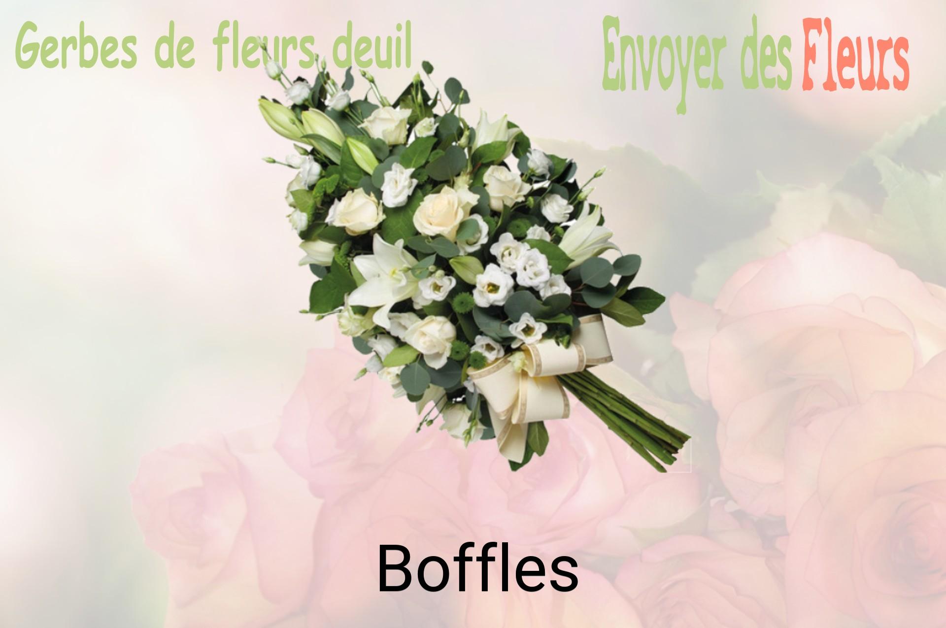 Gerbe de fleurs de deuil livrée à Boffles